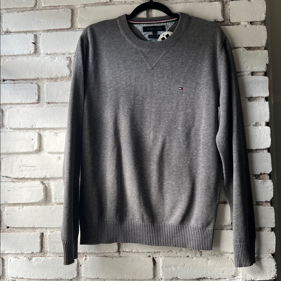 Tommy Hilfiger Other - Men's Gray Sweater Cotton Crew Neck Sweatshirt Cotton Breathable Knit